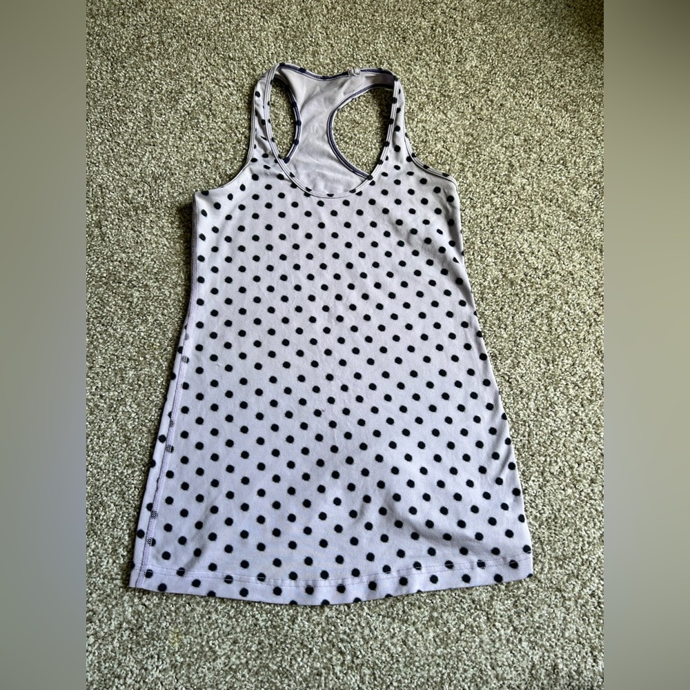 Lululemon Cool Racerback High Noon Dot Lilac / Black